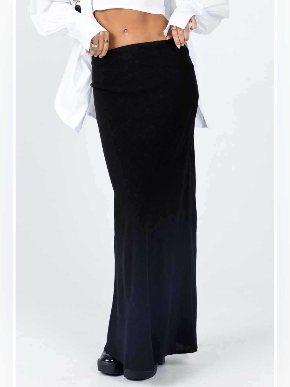 Princess Polly Jodie Black Maxi Skirt Size 6